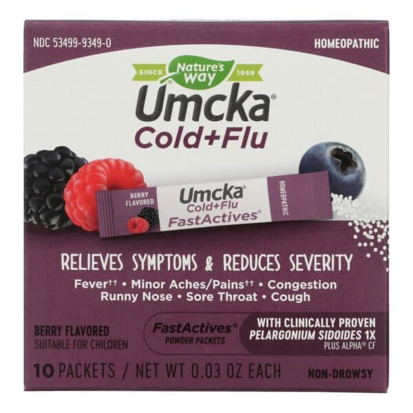 Nature's Way - Umcka FastActives Cold Plus Flu Relief Berry - 10 Packets - Image 2