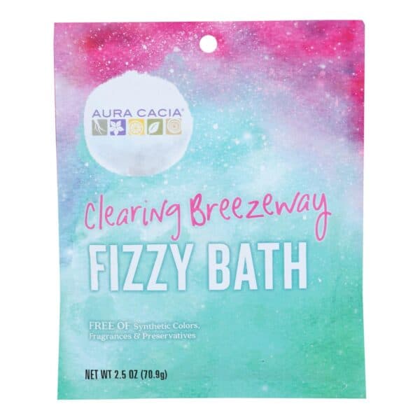 Aura Cacia - Fizz Bath Clear Breezwy - Case of 6-2.5 OZ