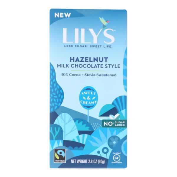 Lilys - Bar Chocolate 40% Hazelnut - Case of 12-2.8 OZ - Image 3