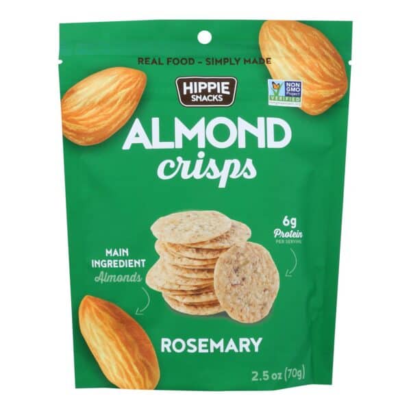 Hippie Snacks - Almond Crisp Rosemary - Case of 8-2.5 ounces - Image 2