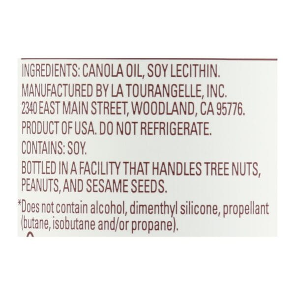 La Tourangelle - Oil All Purp Baking Spray - Case of 6-5 FZ - Image 2