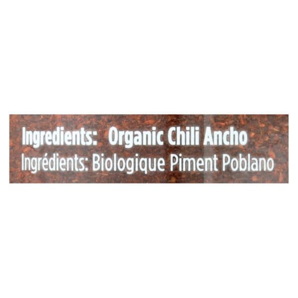 Spicely Organics - Organic Org Chili Ancho Ground - Case of 3 - 1.7 oz.