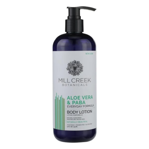 Mill Creek Botanicals Aloe Vera & Paba Moisturizing Lotion  - 1 Each - 14 FZ - Image 2
