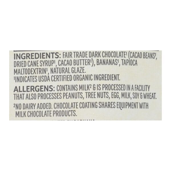 Barnana Chewy Banana Bites - Organic Chocolate - Case of 12 - 3.5 oz. - Image 3