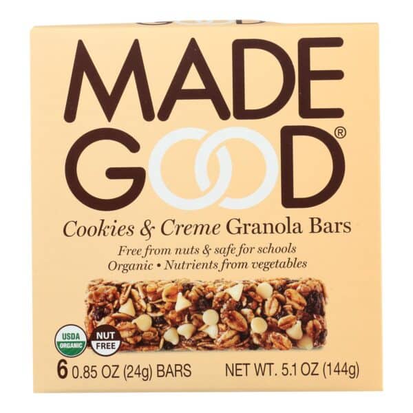 Made Good - Granola Bar Cookies & Cream - Case of 6 - .85 OZ - Image 2