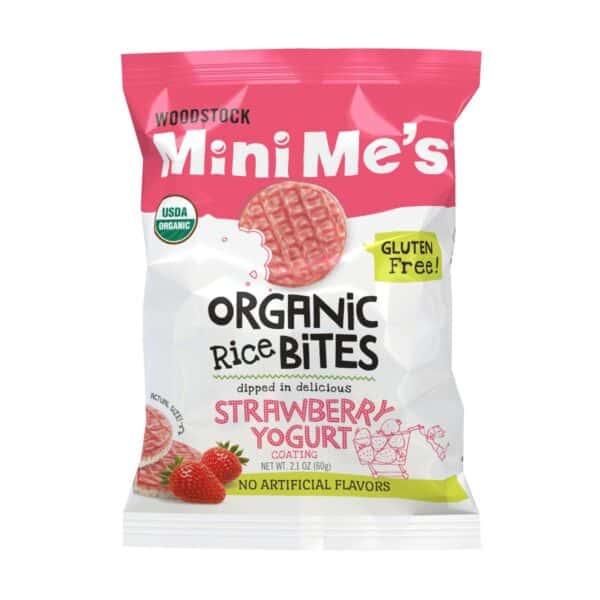 Woodstock Organic Strawberry Yogurt Rice Bites - Case of 8 - 2.1 OZ - Image 2