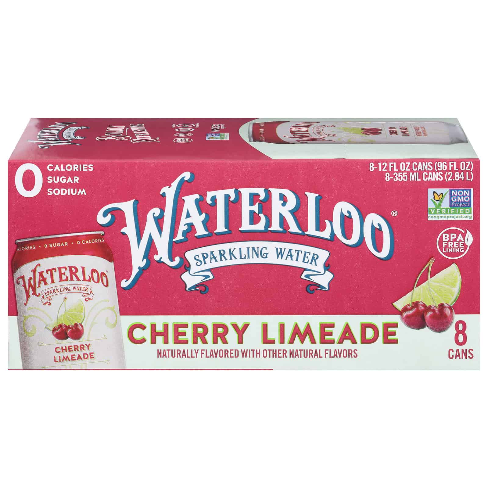 Waterloo - Spk Water Cherry Limeade - Case of 3-8/12 FZ - Image 2