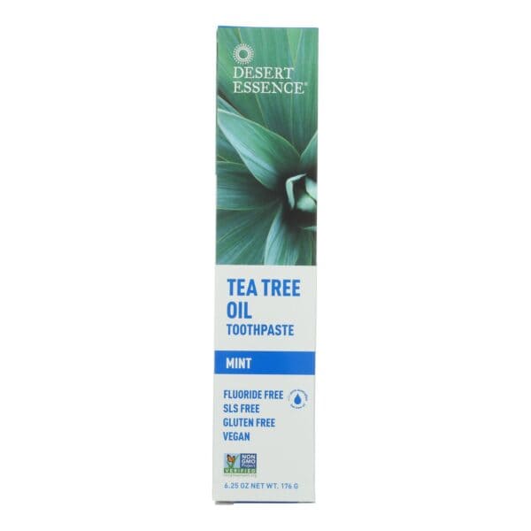 Desert Essence - Natural Tea Tree Oil Toothpaste Mint - 6.25 oz - Image 2