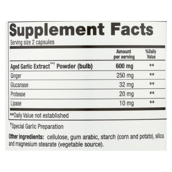 Kyolic - Aged Garlic Extract Candida Cleanse and Digestion Formula102 - 200 Vegetarian Capsules