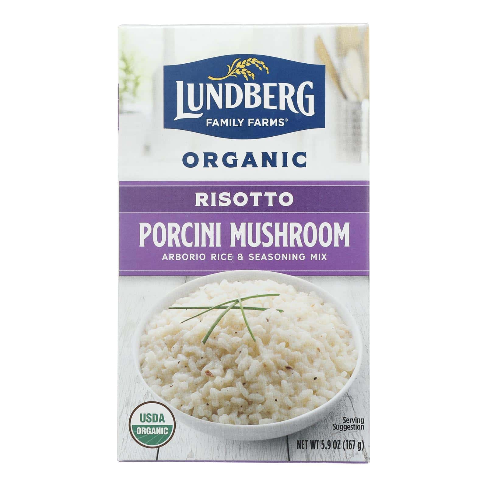 Lundberg Family Farms Risotto Porcini Mushroom - Case of 6 - 5.9 oz. - Image 3