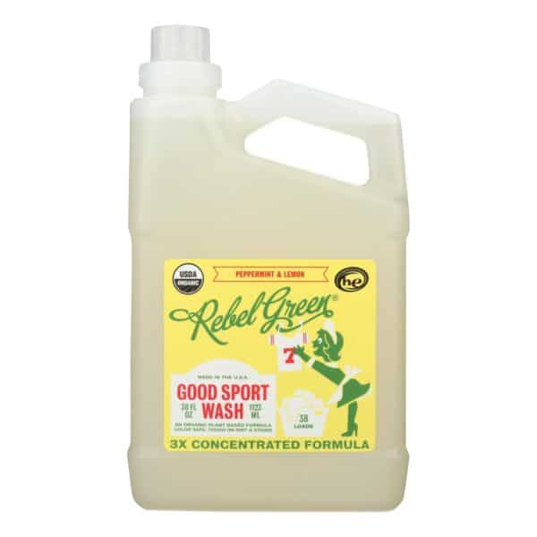Rebel Green - Laundry Detergent Good Sport Wash - Lemon and Peppermint - Case of 4 - 38 fl oz. - Image 2