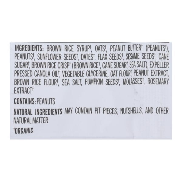 Probar Organic Peanut Butter Bar - Case of 12 - 3 oz - Image 2