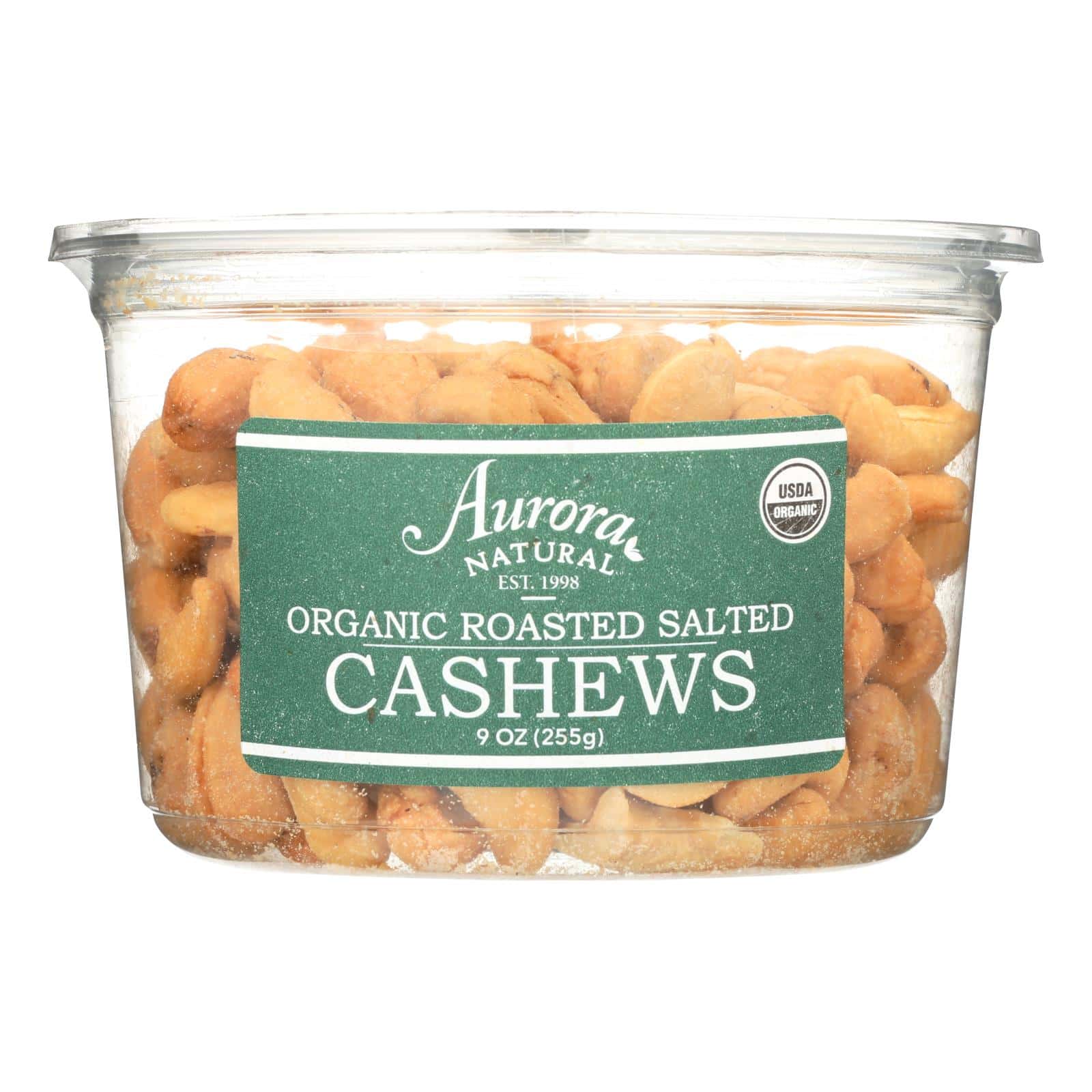Aurora Natural Products - Organic Roasted Salted Cashews - Case of 12 - 9 oz. - Image 3