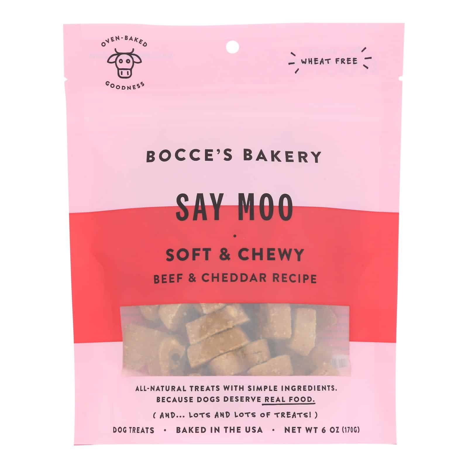 Bocce's Bakery - Dog Trt Say Moo Soft - Case of 12-6 OZ