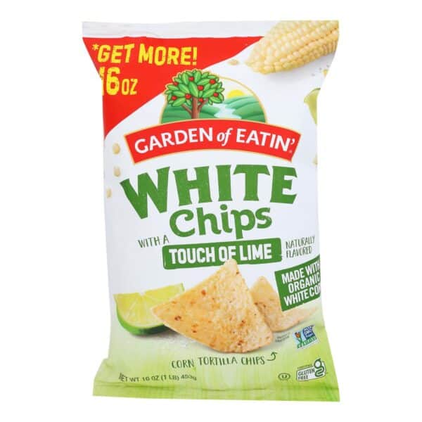 Garden of Eatin' Tortilla Chips - White Corn Chips With Lime - Case of 12 - 16 oz.