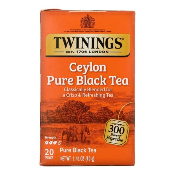 Twinings Tea Black Tea - Ceylon Orange Pekoe - Case of 6 - 20 Bags - Image 2