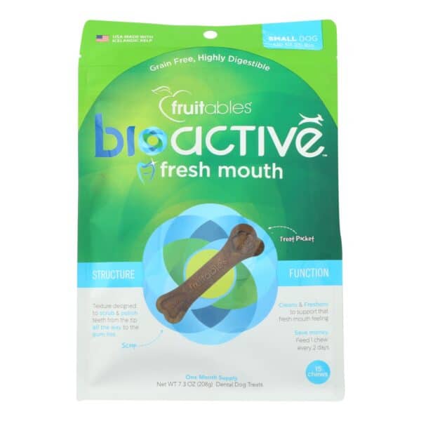 Fruitables - Dog Chews Sml Dntl Bioact - Case of 8 - 7.3 OZ - Image 2