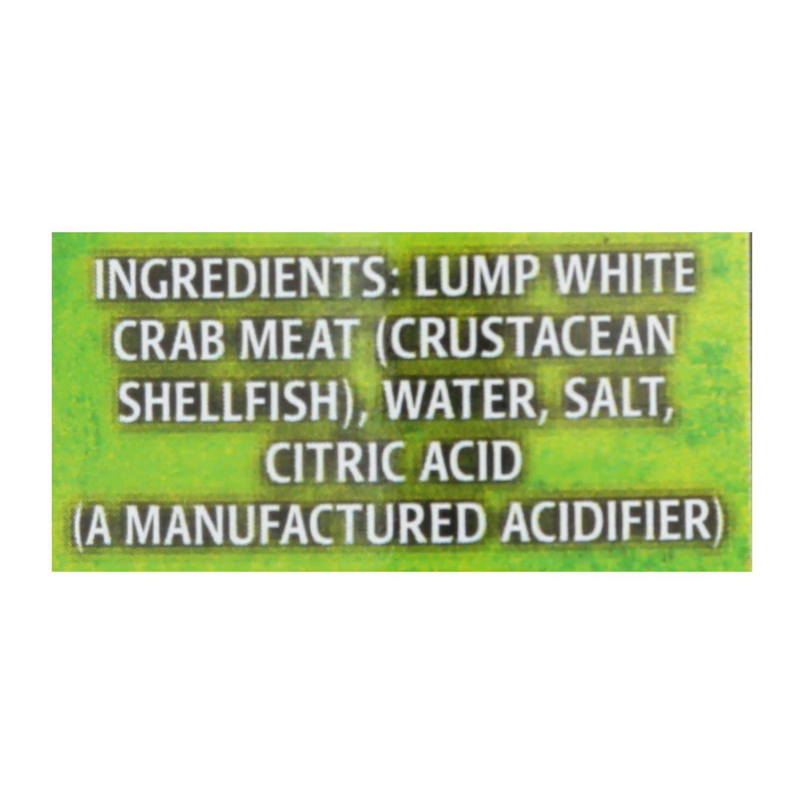 Crown Prince Crab Meat - Fancy White Lump - Case of 12 - 6 oz. - Image 2