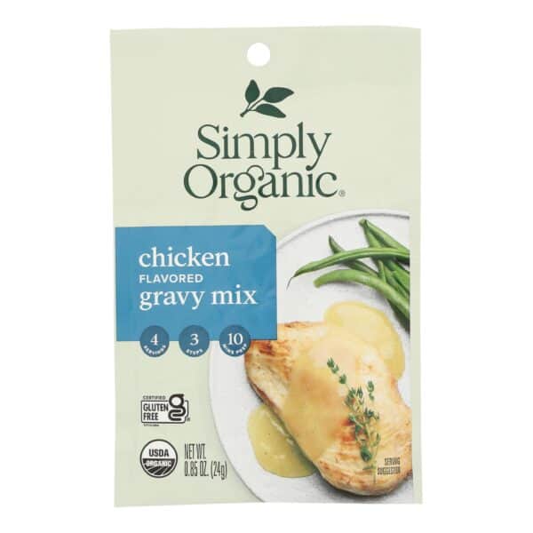 Simply Organic Seasoning Mix - Roasted Chicken Gravy - Case of 12 - 0.85 oz. - Image 3