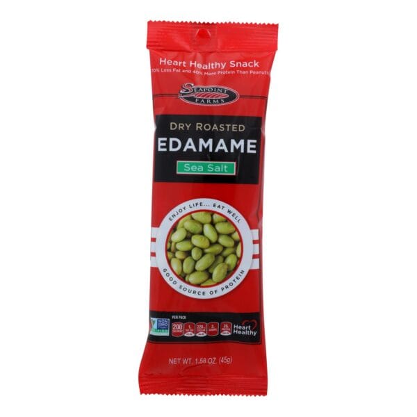 Seapoint Farms Edamame - Dry Roasted - Lightly Salted - 1.58 oz - Case of 12 - Image 2
