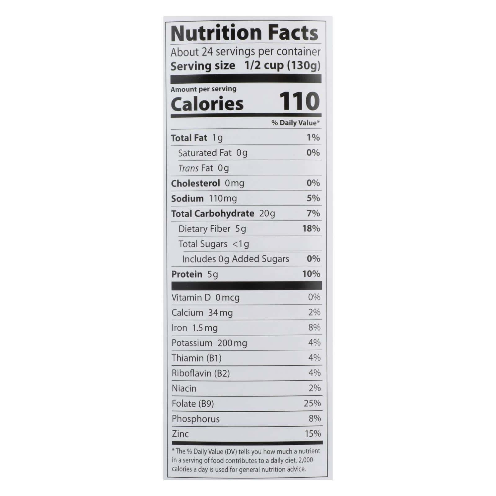 Eden Foods Organic Garbanzo Bean - Case of 6 - 108 oz. - Image 2