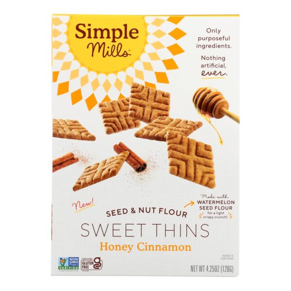 Simple Mills - Sweet Thins Honey Cinnamon - Case of 6-4.25 OZ