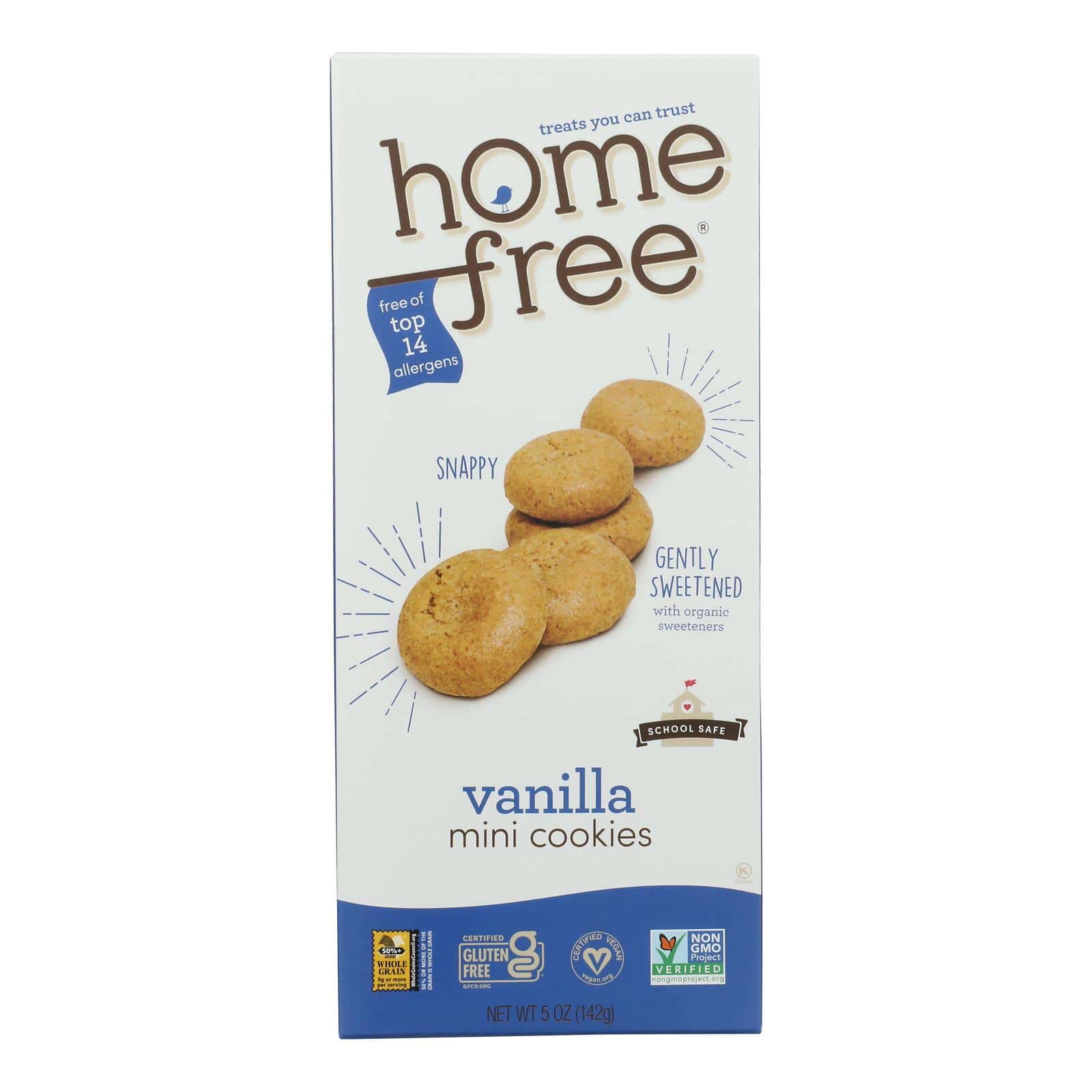 Homefree - Gluten Free Mini Cookies - Vanilla - Case of 6 - 5 oz. - Image 2