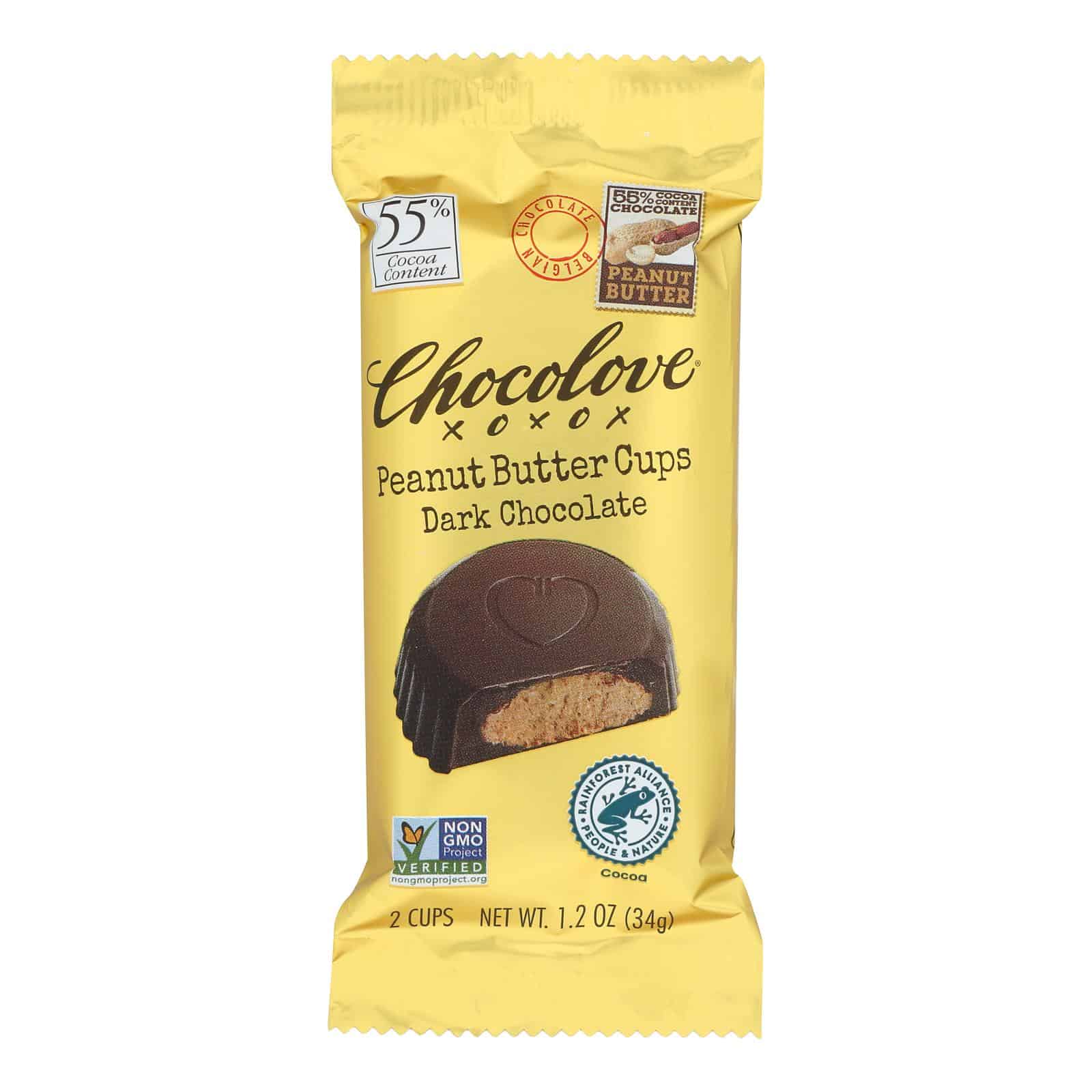 Chocolove - Cup Peanut Butter Dark Chocolate - Case of 10 - 1.2 ounces - Image 2