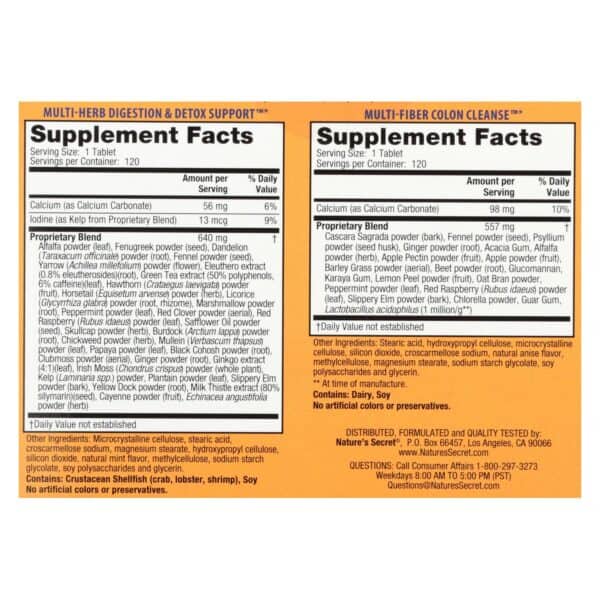 Nature's Secret Ultimate Cleanse Kit - 120 Tablets - Image 2