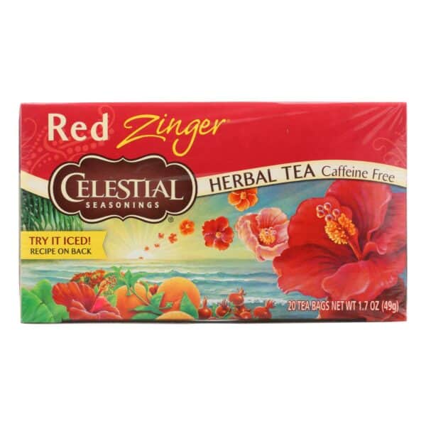 Celestial Seasonings Herbal Tea Caffeine Free Red Zinger - 20 Tea Bags - Case of 6 - Image 2