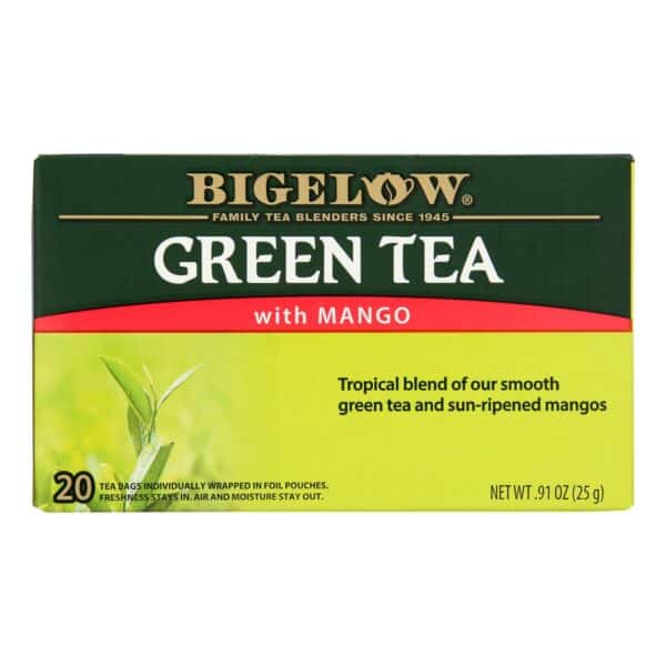 Bigelow Tea Green Tea with Mango - Case of 6 - 20 BAG