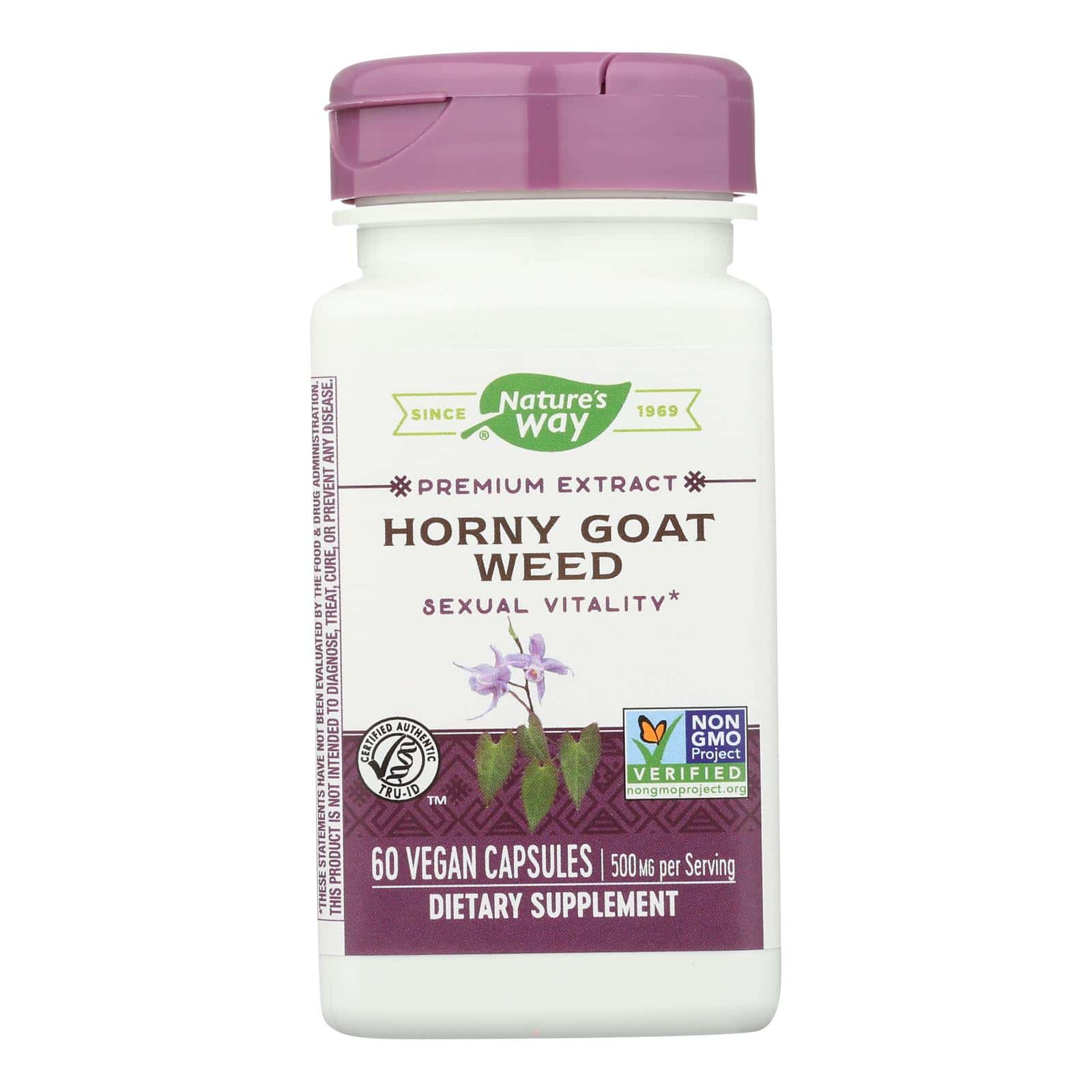 Nature's Way - Horny Goat Weed Standardized - 60 Capsules