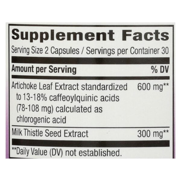 Nature's Way - Standardized Artichoke - 60 Capsules - Image 2