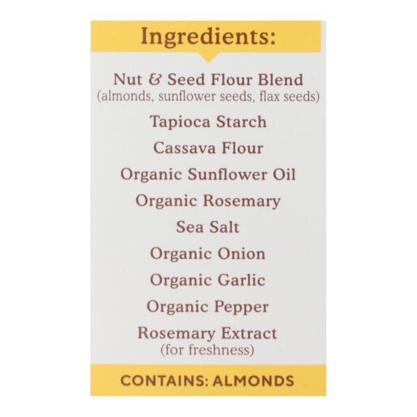 Simple Mills Rosemary and Sea Salt Almond Flour Crackers - Case of 6 - 4.25 oz. - Image 3