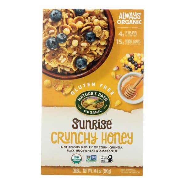 Nature's Path Organic Sunrise Cereal - Crunchy Honey - Case of 12 - 10.6 oz. - Image 3
