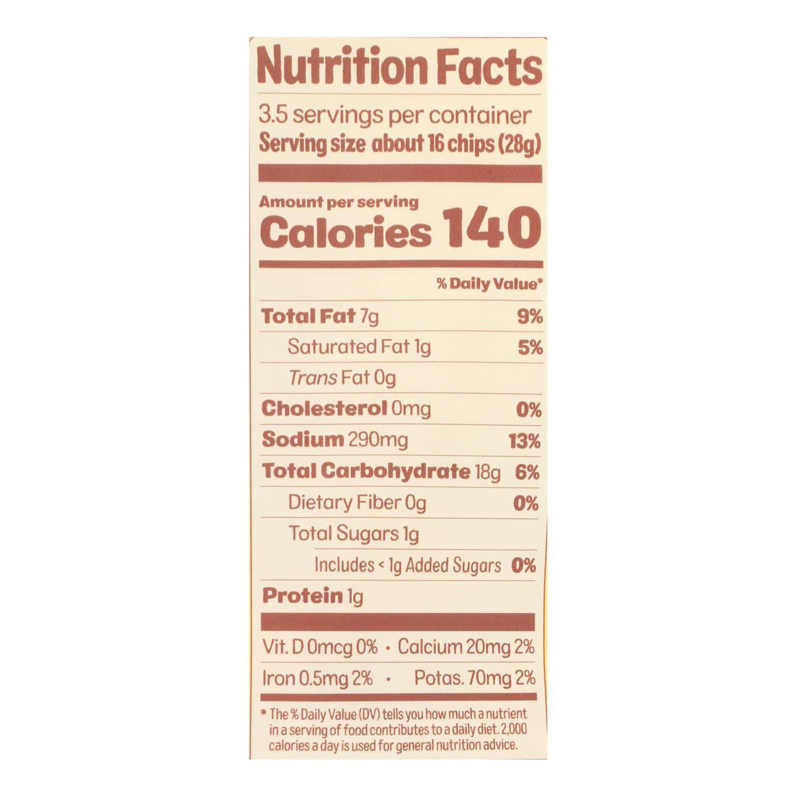 From the Ground Up Salt & Vinegar Cauliflower Chips - Case of 12 - 3.5 OZ - Image 2