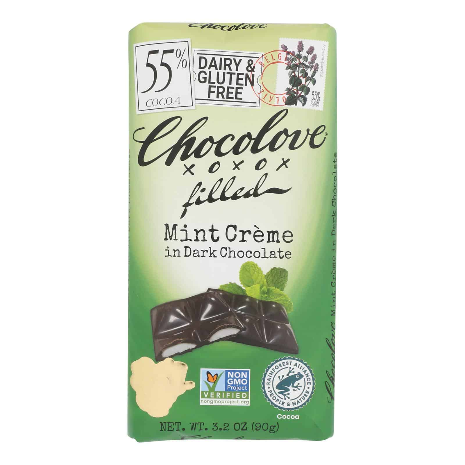 Chocolove - Bar Dk Choco Mint Cream Fill - Case of 10-3.2 OZ - Image 3