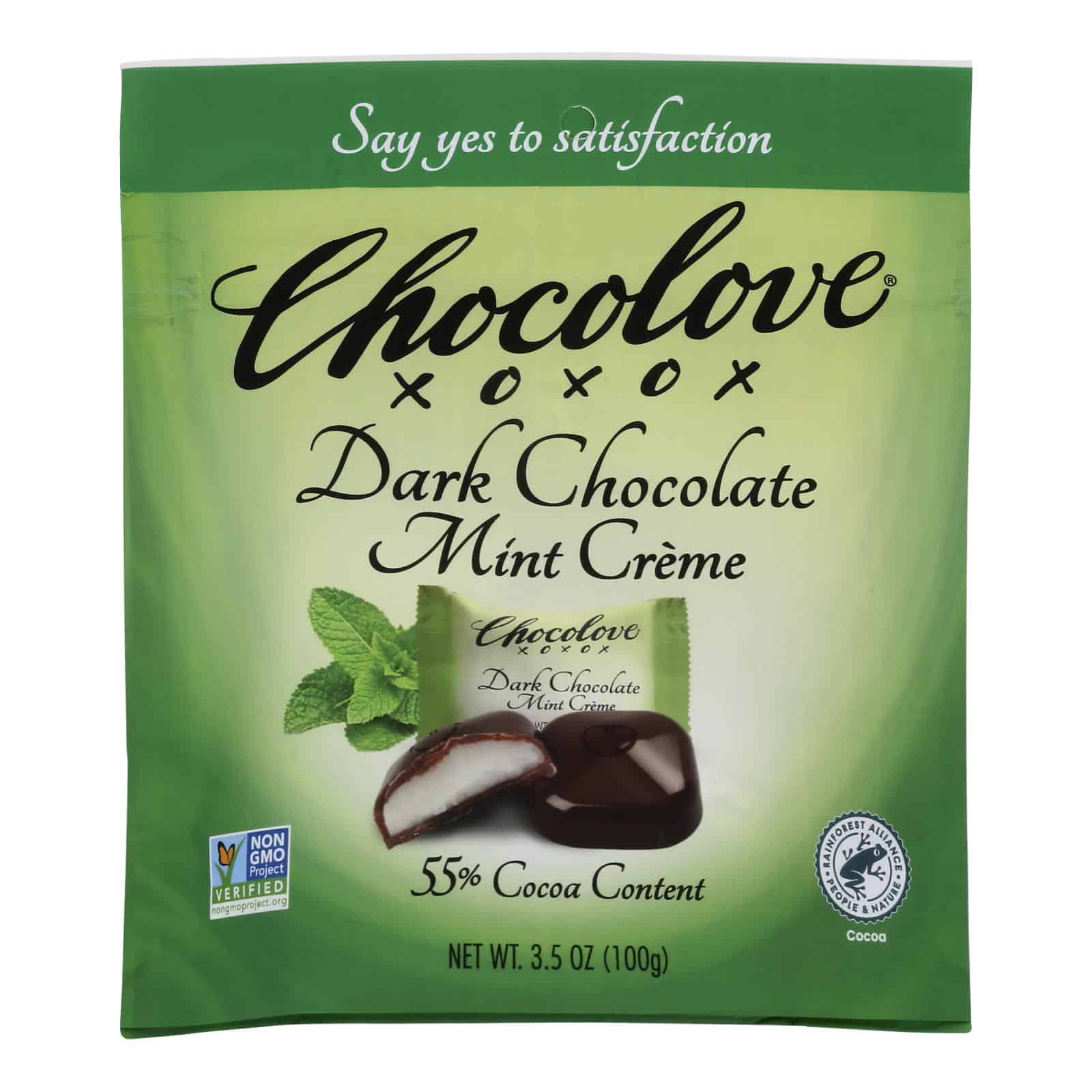 Chocolove - Bites Dark Chocolate Mint Creme - Case of 8-3.5 OZ - Image 3