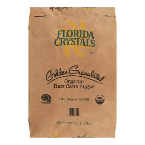 Florida Crystals Organic Raw Cane Sugar - Sugar - 1 Bag - 25lb