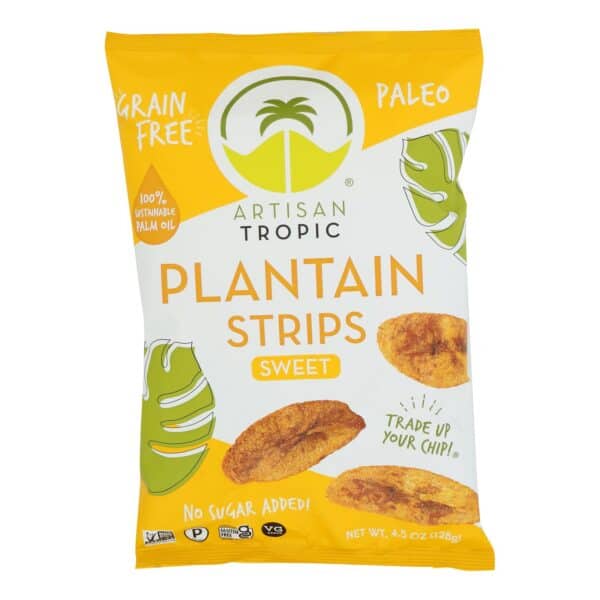 Artisan Tropic Plantain Strips - Naturally Sweet - Case of 12 - 4.5 oz.