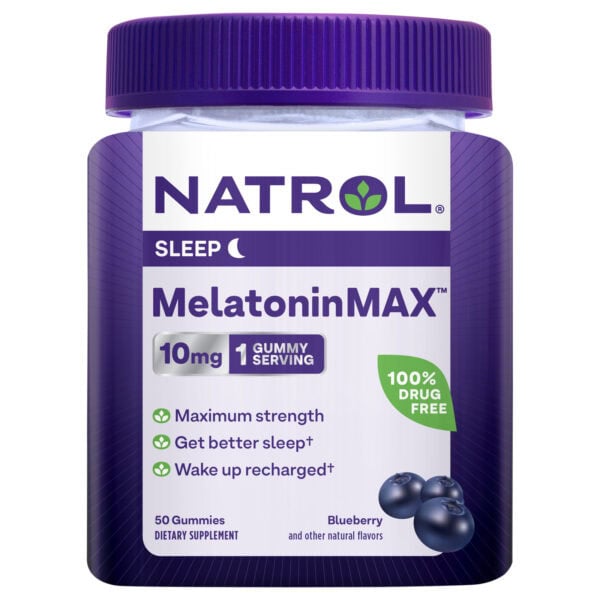 Natrol - Melatonin Max Blubry Gumy - EA of 1-50 CT - Image 2
