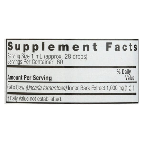 Nature's Answer - Cat's Claw Inner Bark - 2 fl oz - Image 3