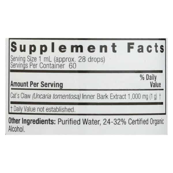 Nature's Answer - Cat's Claw Inner Bark - 2 fl oz