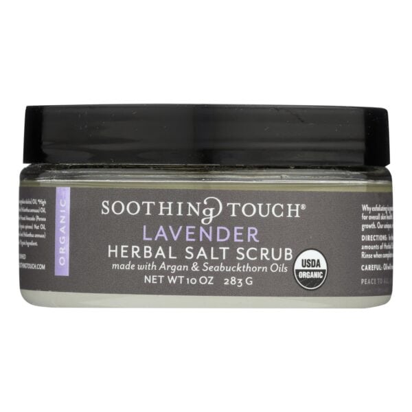 Soothing Touch Scrub - Organic - Salt - Herbal - Lavender - 10 oz