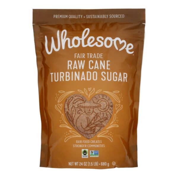 Wholesome Sweeteners Sugar - Natural Raw Cane - Turbinado - Fair Trade - 1.5 lb - case of 12 - Image 3