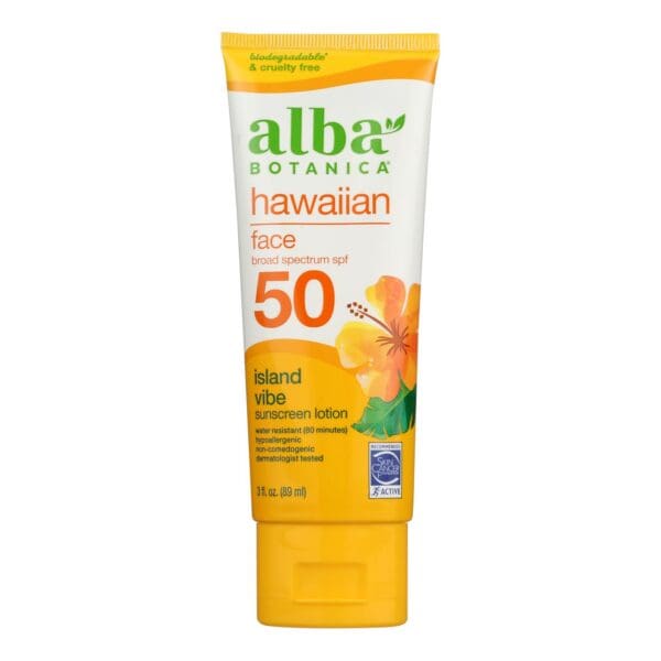 Alba Botanica - Sunscreen Lotion Facial SPF50 - 1 Each-3 Fluid Ounces - Image 2