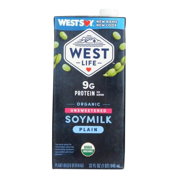 Westsoy Organic Plain - Unsweetened - Case of 12 - 32 Fl oz. - Image 2