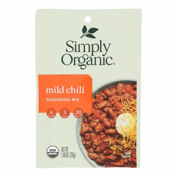 Simply Organic Seasoning Mx - Organic - Mild Chili - Case of 12 - 1 oz - Image 3