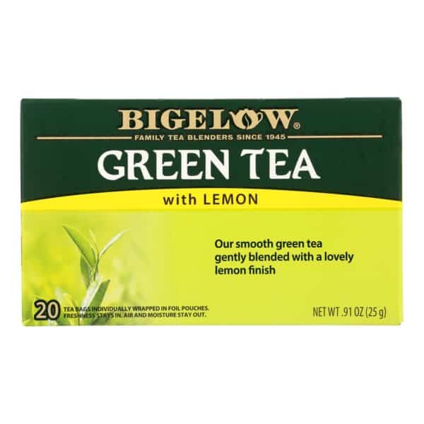 Bigelow Tea Green Tea - with Lemon - Case of 6 - 20 BAG