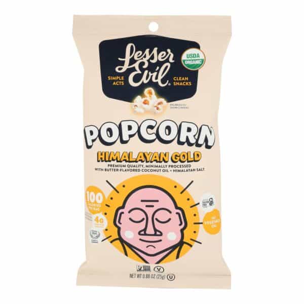 Lesser Evil Popcorn - Buddha Bowl Foods - Case of 18 - .88 oz.